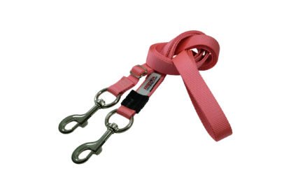 Freedom Aerial Dog Run Heavy Duty Adjustable Nylon Lead Line Soft Pink 6-12 FT