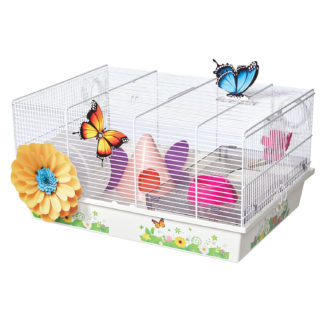 Midwest Critterville Butterfly Hamster Home Clear, White 19.5" x 13.8" x 9.8"