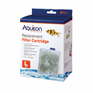 Aqueon Replacement Filter Cartridges 6 pack Large 5.24" x 1.75" x 5.7"