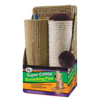 Four Paws Super Catnip Carpet and Sisal Scratching Post 6.5" x 6.5" x 21"