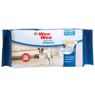 Four Paws Wee-Wee Disposable Diapers 12 pack Small White