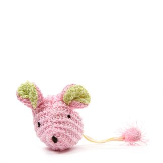 Our Pets Wee Pinkie Mouse Cat Toy Pink 5" x 1.5" x 1"