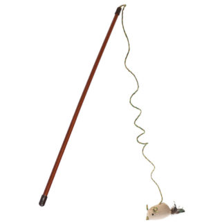 Our Pets Flick'n Stick Wand Cat Toy Brown 2.75" x 1.2" x 18"