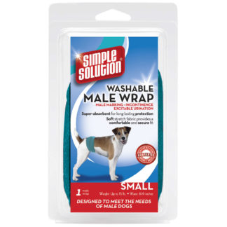 Simple Solution Washable Male Dog Wrap Small Teal