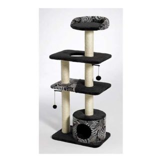 Midwest Catitude Tower Cat Furniture Black 22" x 15" x 50.5"