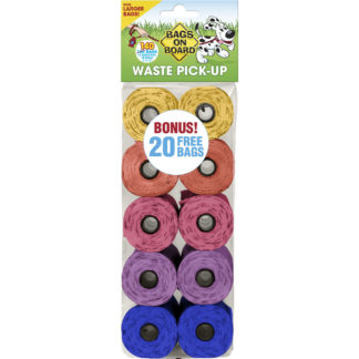 Bags on Board Waste Pick-Up Refill Bags 140 count Multi-Color