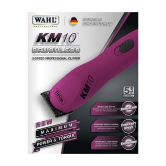 Wahl KM10 Brushless Motor 2 Speed Clipper Purple 7.5" x 2" x 1.75"