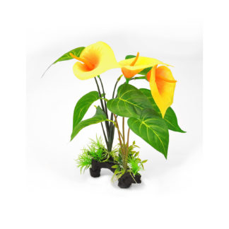BioBubble Decorative Yellow Lilly Yellow 6" x 3" x 12"