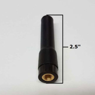 The Buzzard's Roost Shorty Extended Range Antenna Black 0.5" x 0.5" x 2.5"