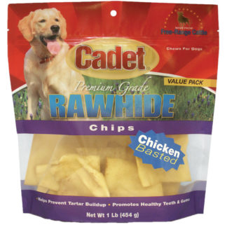 Cadet Rawhide Chips Chicken Basted 1 pound