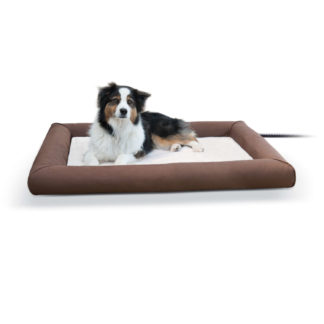 K&H Pet Products Deluxe Lectro-Soft Outdoor Heated Pet Bed Large Brown 34.5" x 44.5" x 4.5"