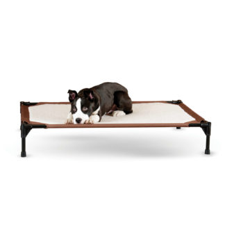 K&H Pet Products Self-Warming Pet Cot Large Brown 30" x 42" x 7"