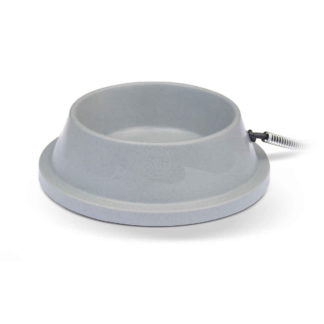 K&H Pet Products Pet Thermal Bowl Gray 10.5" x 10.5" x 3"