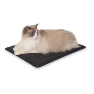 K&H Pet Products Outdoor Heated Kitty Pad Black 12.5" x 18.5" x 0.5"