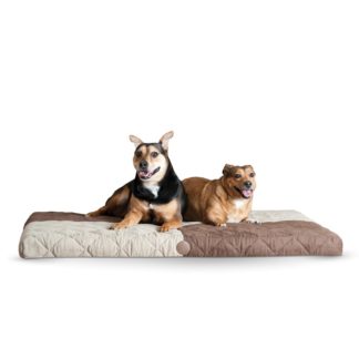 K&H Pet Products Quilted Memory Dream Pad 0.5" Small Chocolate / Tan 19.5" x 25" x 0.5"
