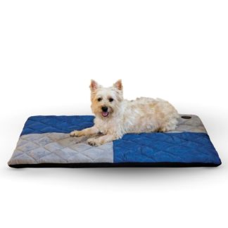 K&H Pet Products Quilted Memory Dream Pad 0.5" Medium Blue / Gray 27" x 37" x 0.5"