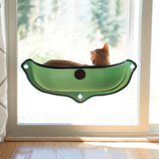 K&H Pet Products EZ Mount Window Bed Kitty Sill Green 27" x 11" x 10.5"