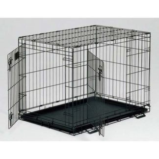 Midwest Life Stages Double Door Dog Crate Black 22" x 13" x 16"