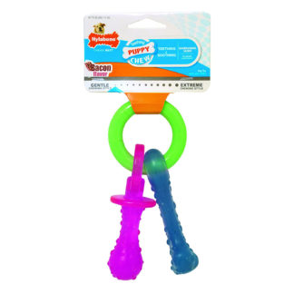 Nylabone Puppy Chew Teething Pacifier Extra Small 4" x 2.75" x 2"