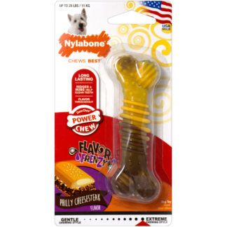 Nylabone Flavor Frenzy Power Chew Dog Toy Cheesesteak Regular