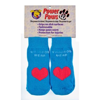 Woodrow Wear Power Paws Advanced Extra Extra Small Blue / Red Heart 1.25" - 1.38" x 1.25" - 1.38"