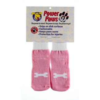 Woodrow Wear Power Paws Advanced Extra Large Pink / White Bone 2.75" - 3.125" x 2.75" - 3.125"
