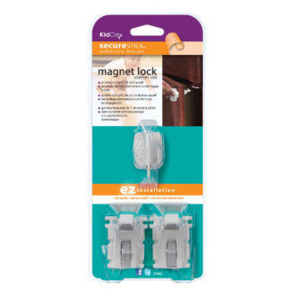 Kidco Magnet Lock and Key Adhesive Mount 2 Locks and Key White